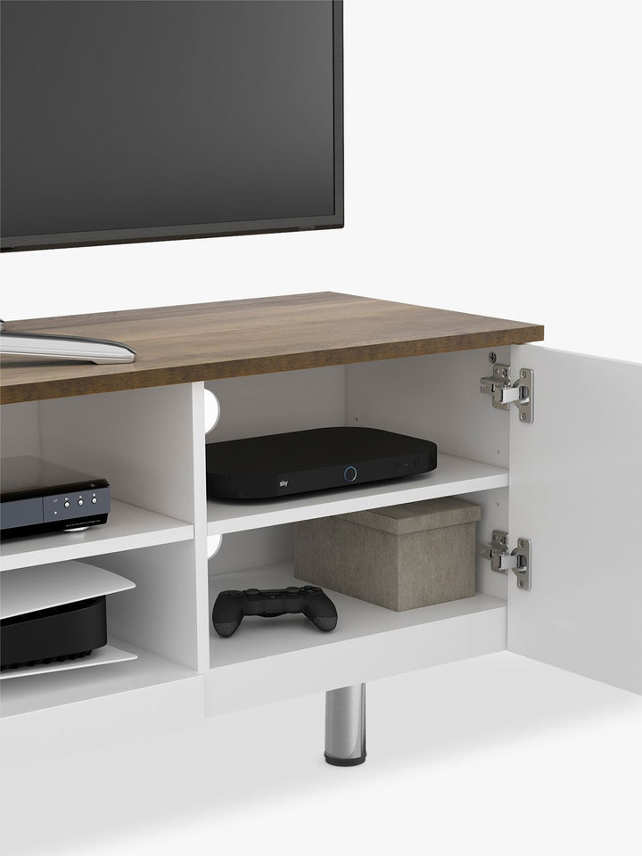 AVF Whitesands 1200 TV Stand for TVs up to 60”, Oak White