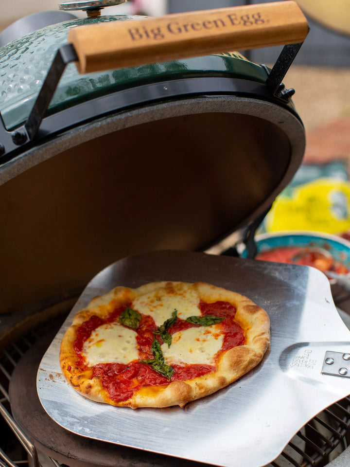 Big Green Egg Large Egg BBQ & Eucalyptus Wood Table Bundle with ConvEGGtor