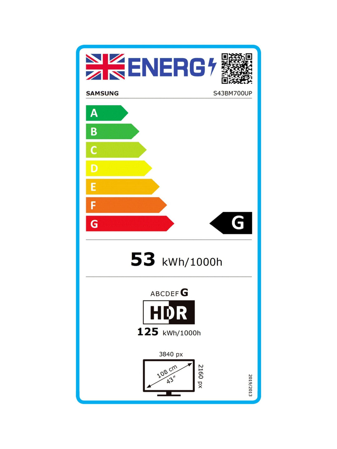 4K UHD Samsung M70B Smart Monitor 43", Adaptive Picture/Sound, Wireless DeX, Remote Access, Integrated Apps, SlimFit Camera Compatible, Smart Home Hub, Ultra-Slim Design, Samsung TVPlus Enabled