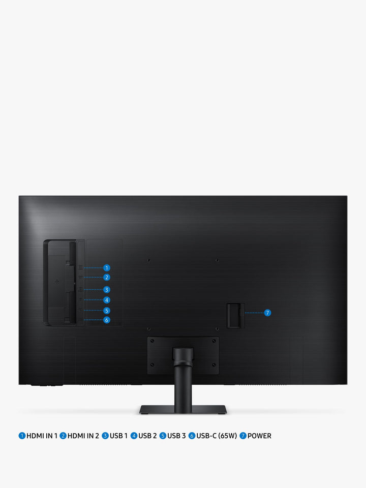 4K UHD Samsung M70B Smart Monitor 43", Adaptive Picture/Sound, Wireless DeX, Remote Access, Integrated Apps, SlimFit Camera Compatible, Smart Home Hub, Ultra-Slim Design, Samsung TVPlus Enabled