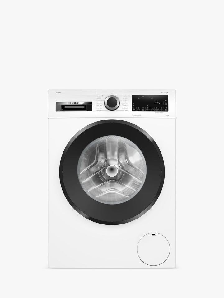 Bosch Series 6 WGG244F9GB Freestanding Washing Machine, 9kg Load, 1400rpm Spin, White Intelligent Dosing System i-DOS