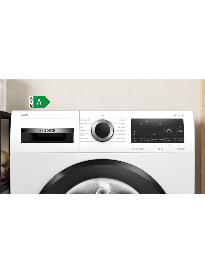 Bosch Series 6 WGG254F0GB Freestanding Washing Machine, 10kg Load, 1400rpm Spin, White