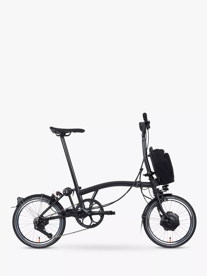Brompton Electric P Line Urban Mid Handlebar Folding Bike, Midnight Black
