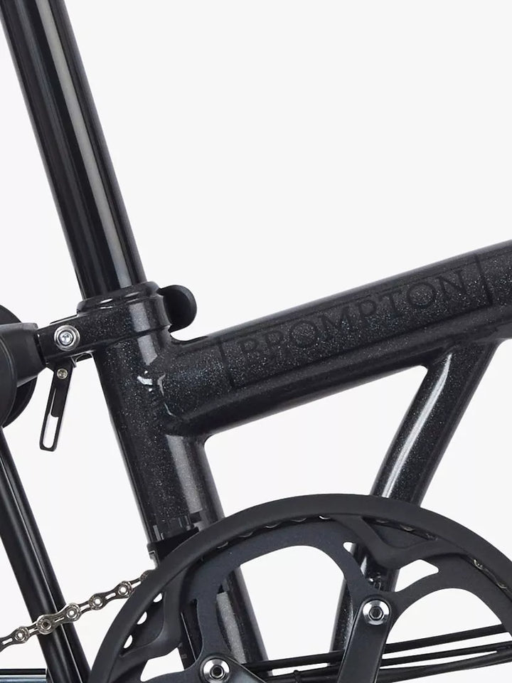 Brompton Electric P Line Urban Mid Handlebar Folding Bike, Midnight Black