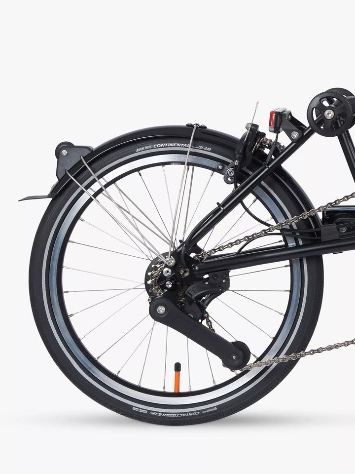 Brompton Electric P Line Urban Mid Handlebar Folding Bike, Midnight Black