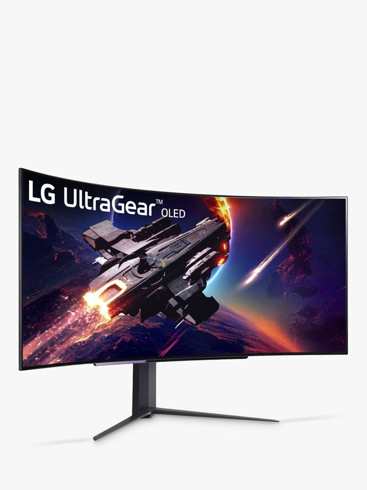 Large 45'' UltraGear Curved Gaming Monitor, WQHD OLED, 240Hz Refresh Rate, Anti-Glare, 800R Curvature, HDR10, Adjustable Stand