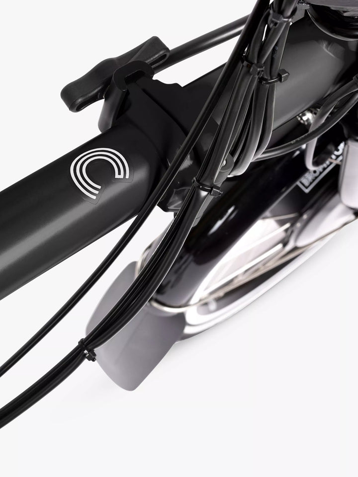 Brompton Electric C Line Urban Mid Handlebar Folding Bike, Matt Black