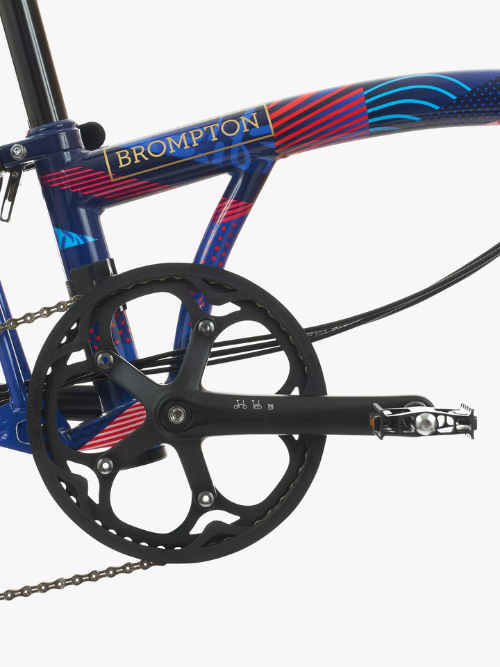 Brompton Team GB’s P Line 12-Speed Mid Handlebar Folding Bike, Team GB