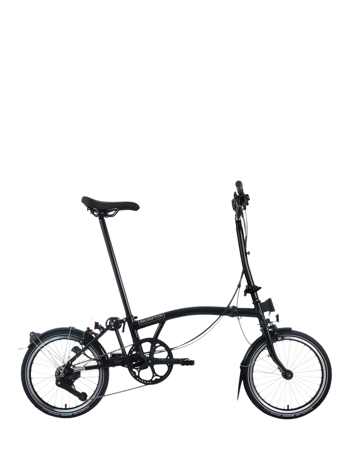 Brompton C Line 12-Speed High Handlebar Folding Bike, Matt Black