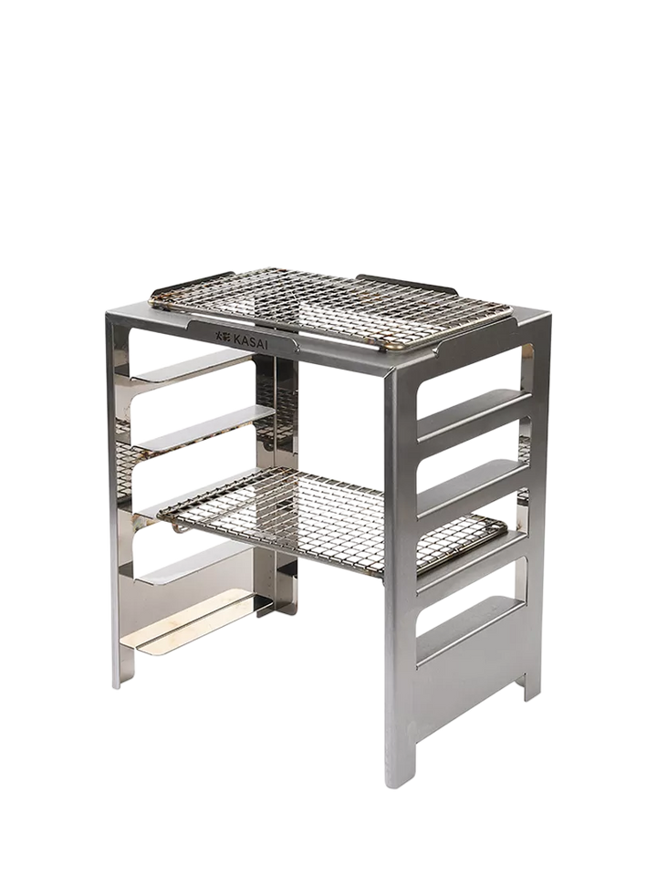 Kasai Nano Konro Grill Charcoal BBQ with Heat Mat, Robata & 6 Skewer Rack