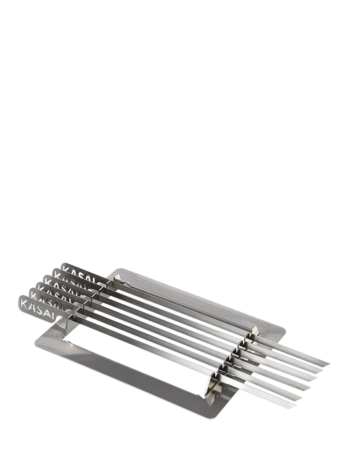 Kasai Nano Konro Grill Charcoal BBQ with Heat Mat, Robata & 6 Skewer Rack