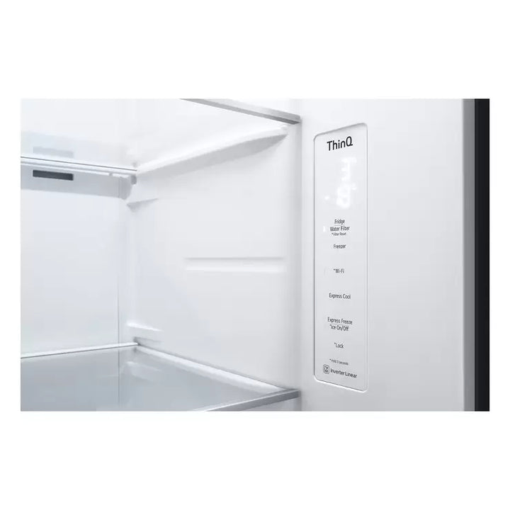 LG Instaview™ Door-In-Door™ GSXV80PZLE, Side by Side Fridge Freezer,  E Rated in Shiny Steel