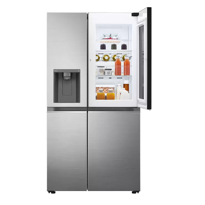 LG Instaview™ Door-In-Door™ GSXV80PZLE, Side by Side Fridge Freezer,  E Rated in Shiny Steel
