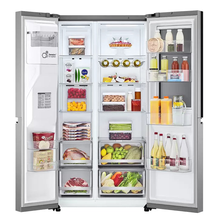 LG Instaview™ Door-In-Door™ GSXV80PZLE, Side by Side Fridge Freezer,  E Rated in Shiny Steel