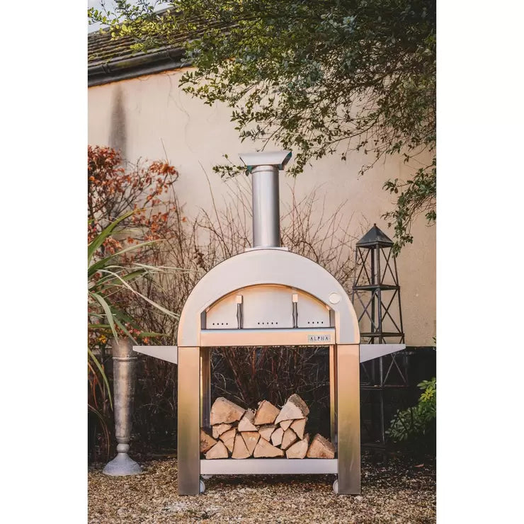 Alpha Pro Grande Wood-Fired Pizza Oven Bundle in Anthracite Grey + Cover