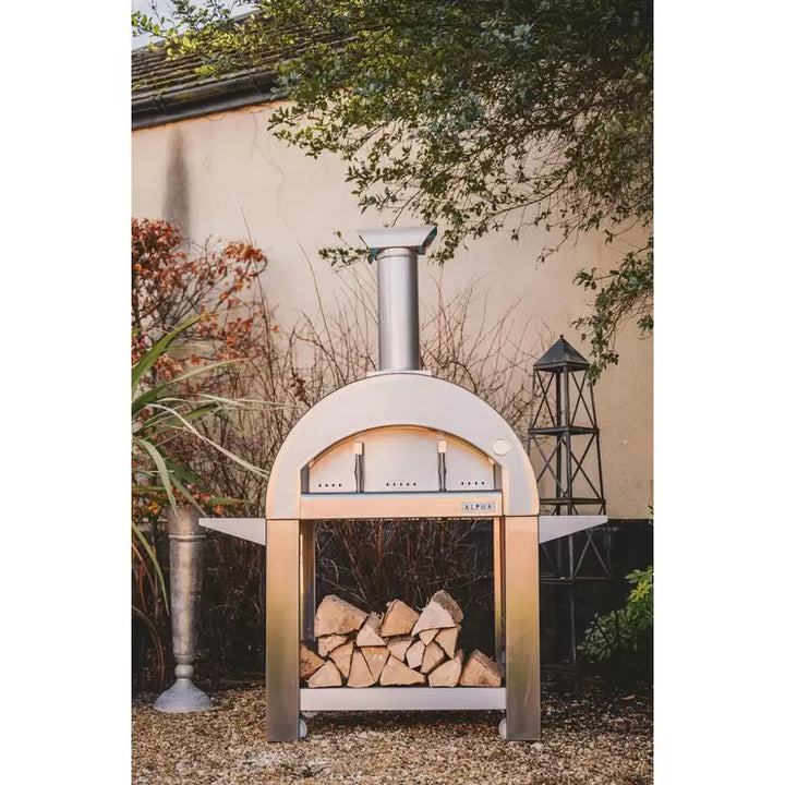 Alpha Pro Grande Wood-Fired Pizza Oven Bundle in Anthracite Grey + Cover