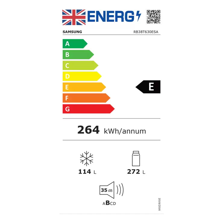 Samsung Series 5 RB38T602EWW/EU Fridge Freezer, E Rated in White