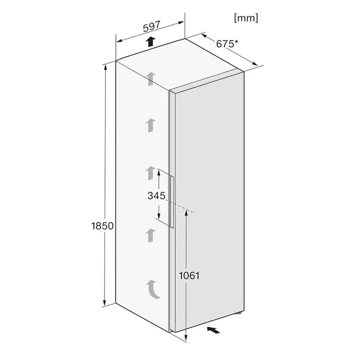 Miele KS4383ED Freestanding Tall Fridge, E Rated in White