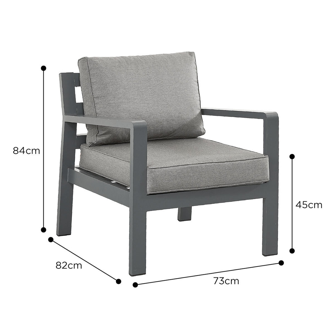 Stone Garden 5 Piece Deep Seating Fire Patio Set in Grey