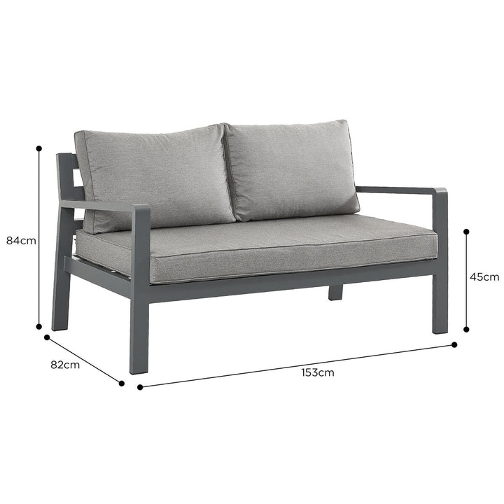 Stone Garden 5 Piece Deep Seating Fire Patio Set in Grey