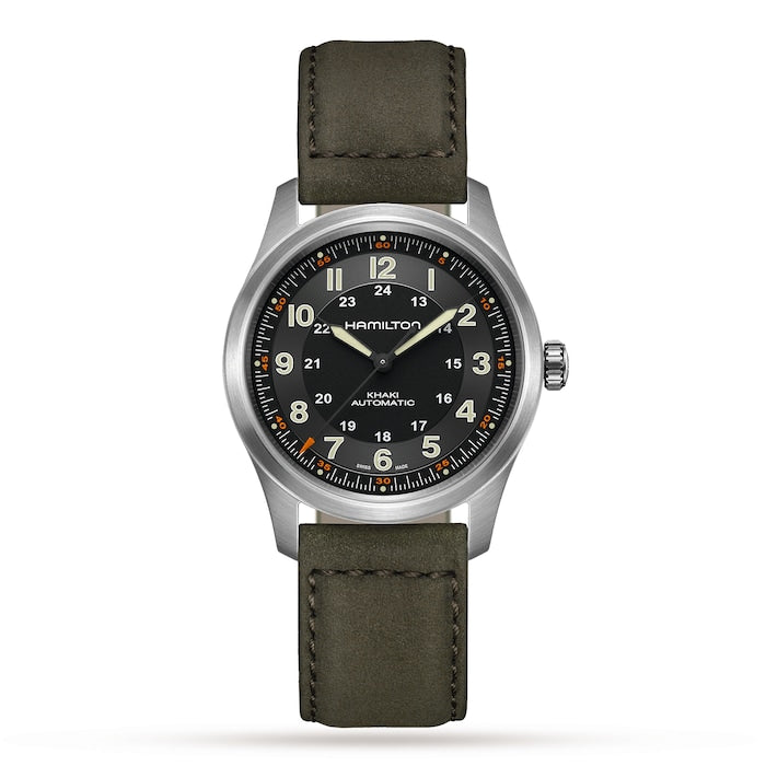 Khaki Field Titanium Auto 38mm Mens Watch Black
