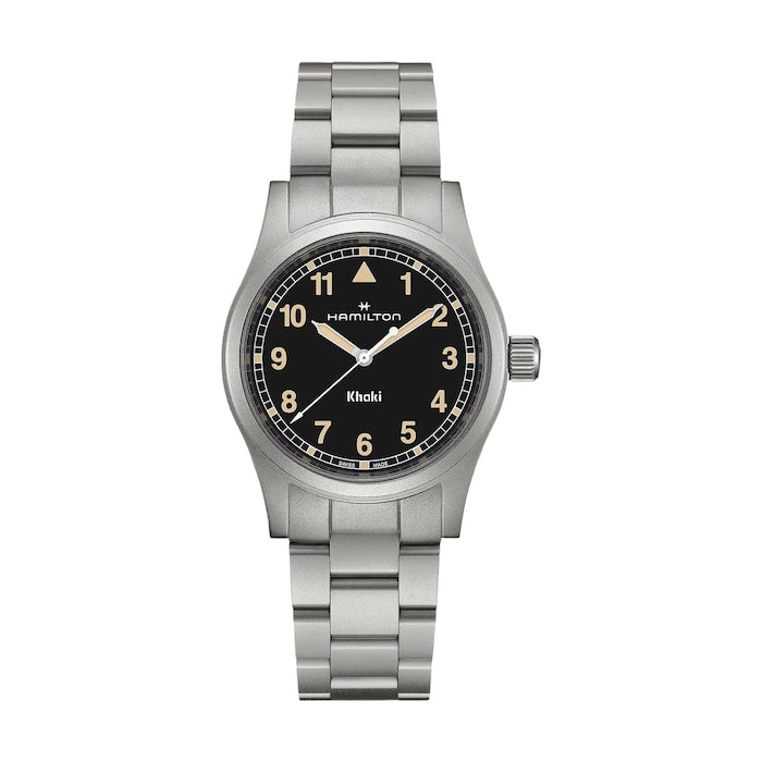 Khaki Field Quartz 38mm Unisex Watch Black
