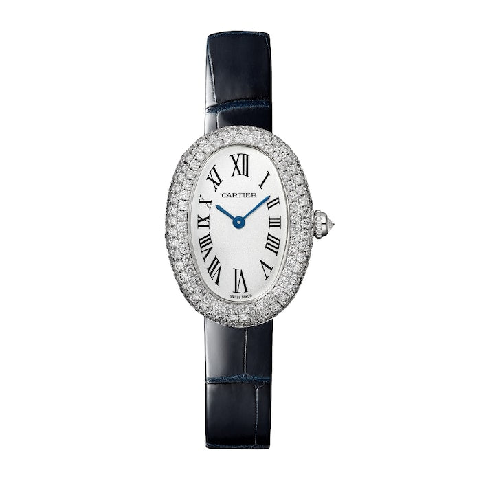 Baignoire Watch, Small Model, Quartz Movement, 18K White Gold Case