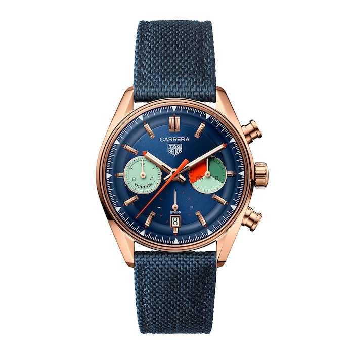 Carrera Skipper Chronograph 39mm Mens Watch Blue