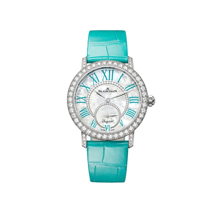 Ladybird Colours 34.9mm 18ct White Gold Ladies Watch Turquoise
