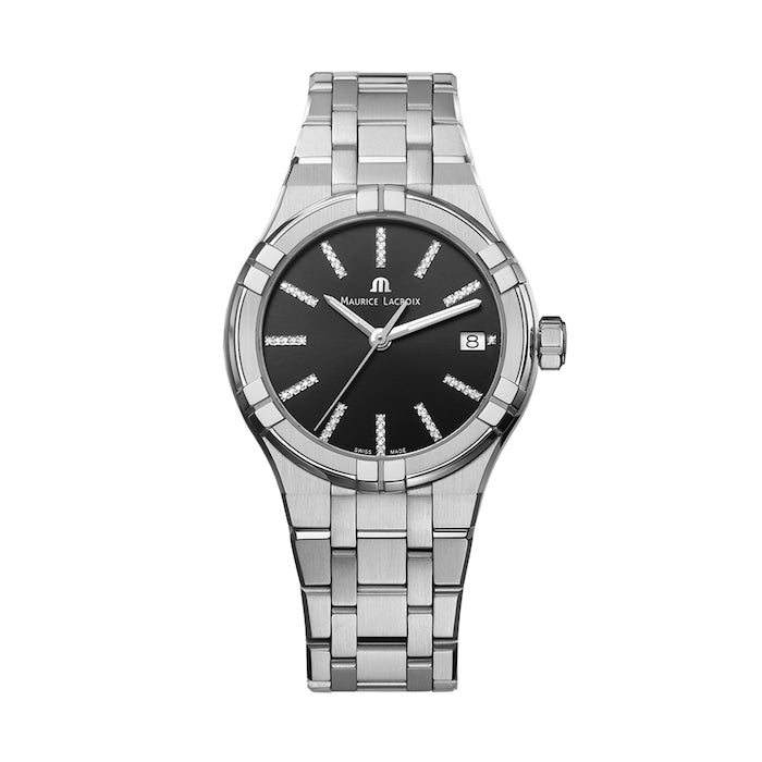 Aikon Quartz Date 35mm Ladies Watch Black