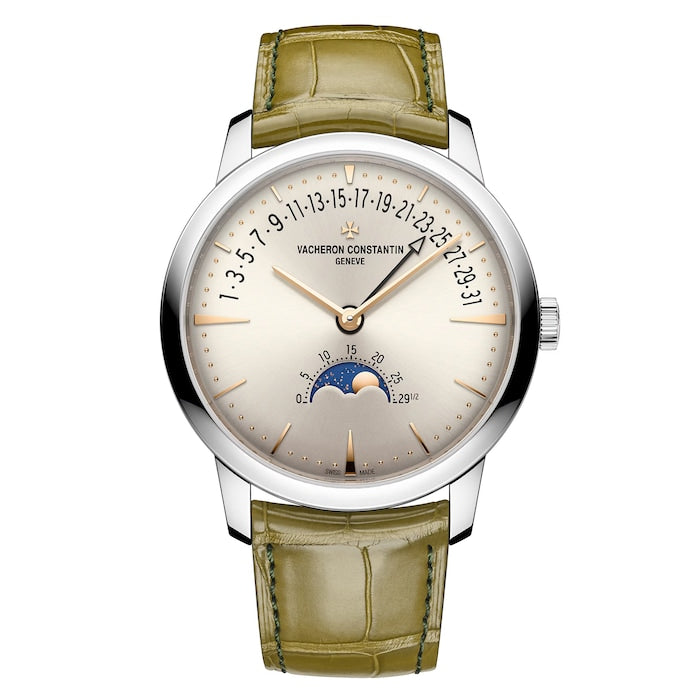 Patrimony Moon Phase Retrograde Date 42.5mm White Gold