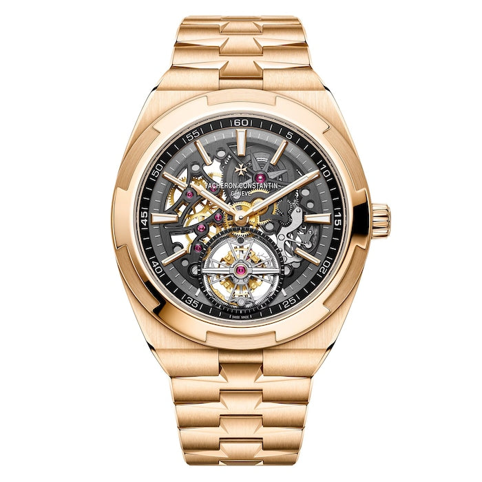 Overseas Tourbillon Skeleton 42.5mm Pink Gold Watch