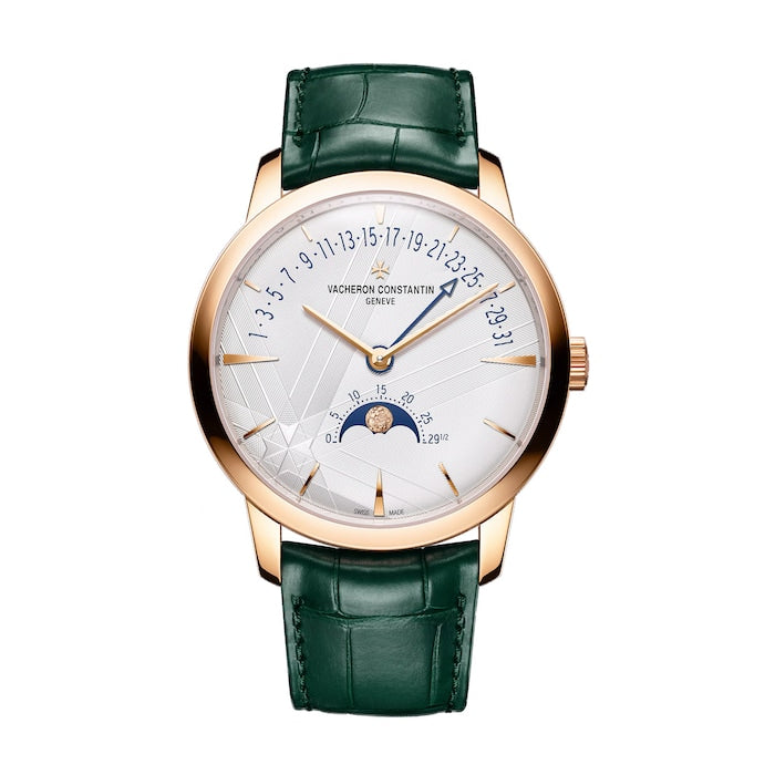Patrimony Moon Phase Retrograde Date 42.5mm Watch Pink Gold