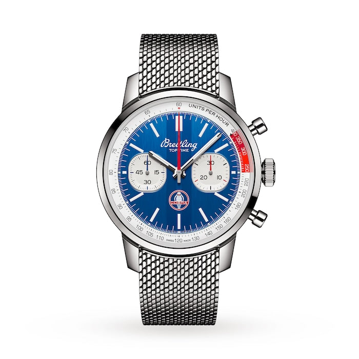 Top Time B01 Classic Cars Shelby Cobra 41mm Mens Watch Mesh Strap