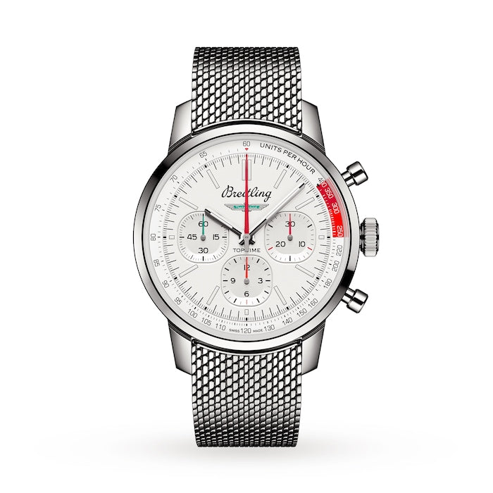 Top Time B01 Classic Cars Ford Thunderbird 41mm Mens Watch Mesh Strap