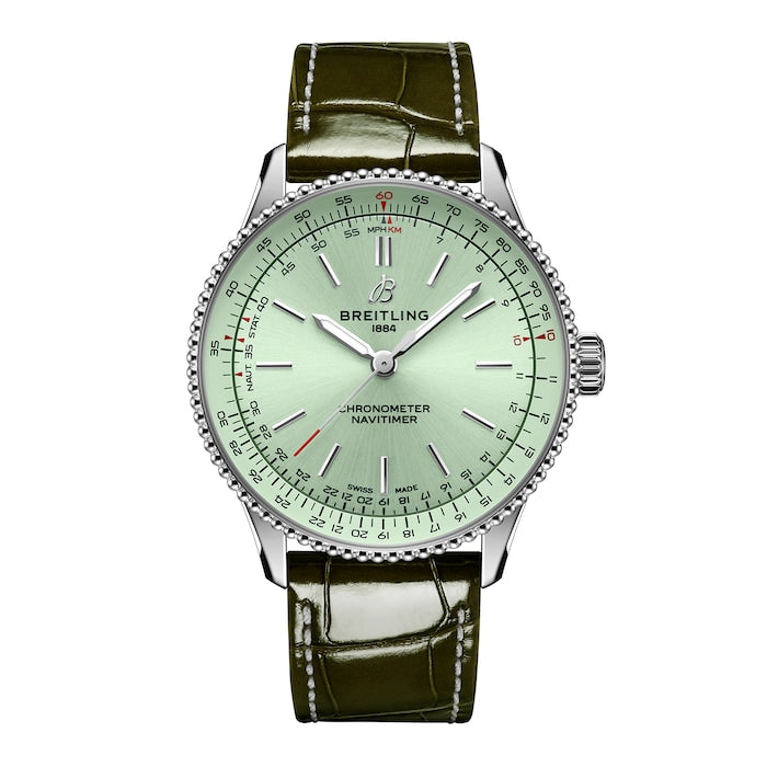 Navitimer 36mm Ladies Watch Green Alligator