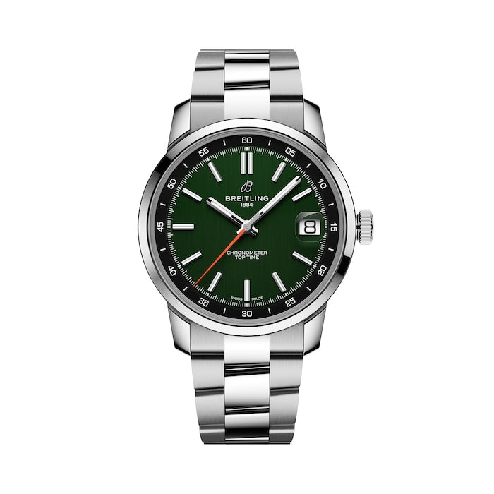 Top Time B31 38mm Mens Watch Green Stainless Steel