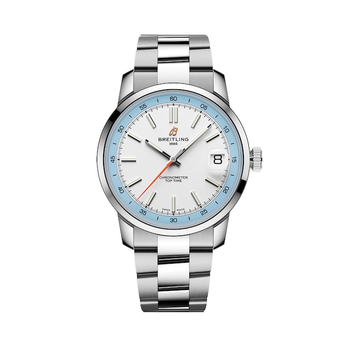 Top Time B31 38mm Mens Watch White Stainless Steel