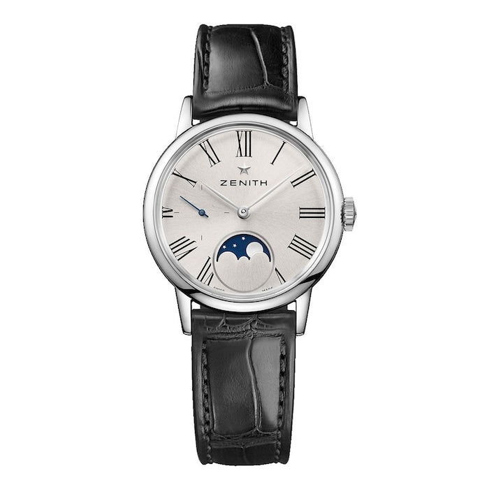 Elite Moonphase 33mm Steel Ladies Watch