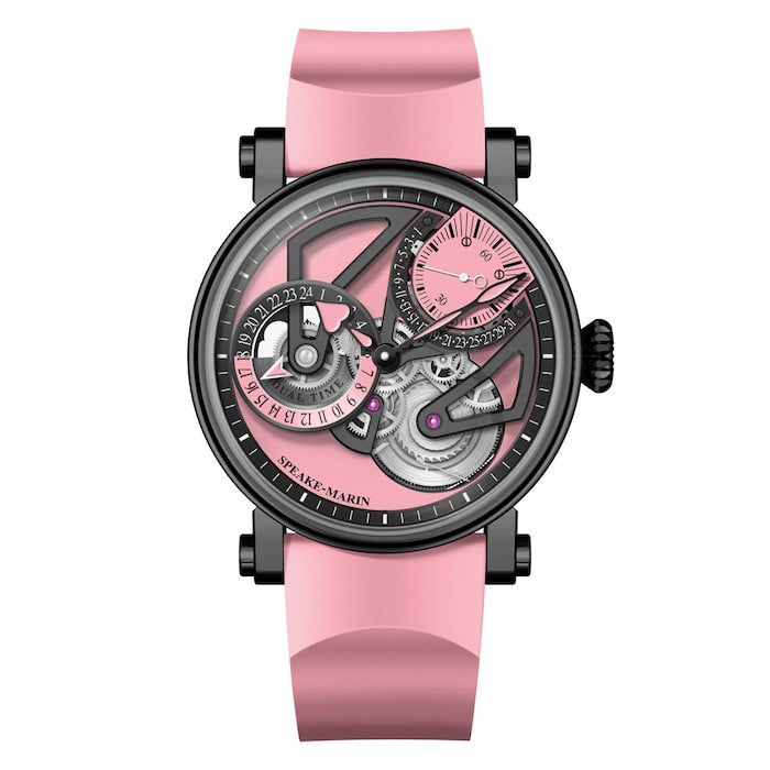 Dual Time 38mm Mens Watch Pink