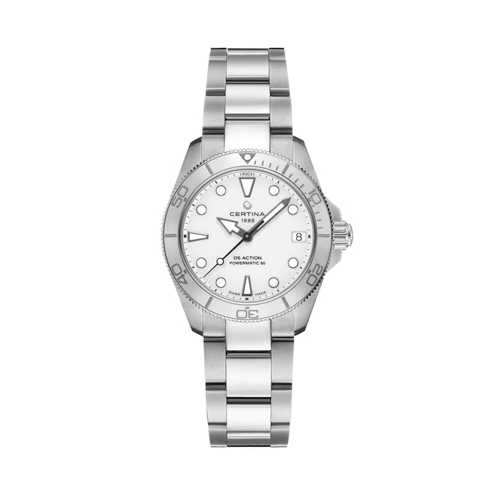 DS Action 34.5mm Powermatic 80 Ladies Watch White