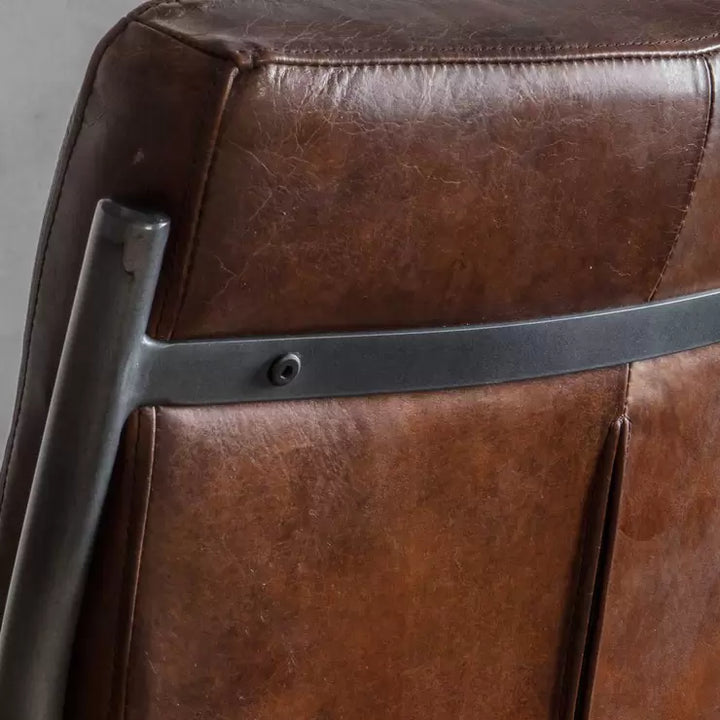 Gallery Capri Brown Leather Cantilever Dining Chair