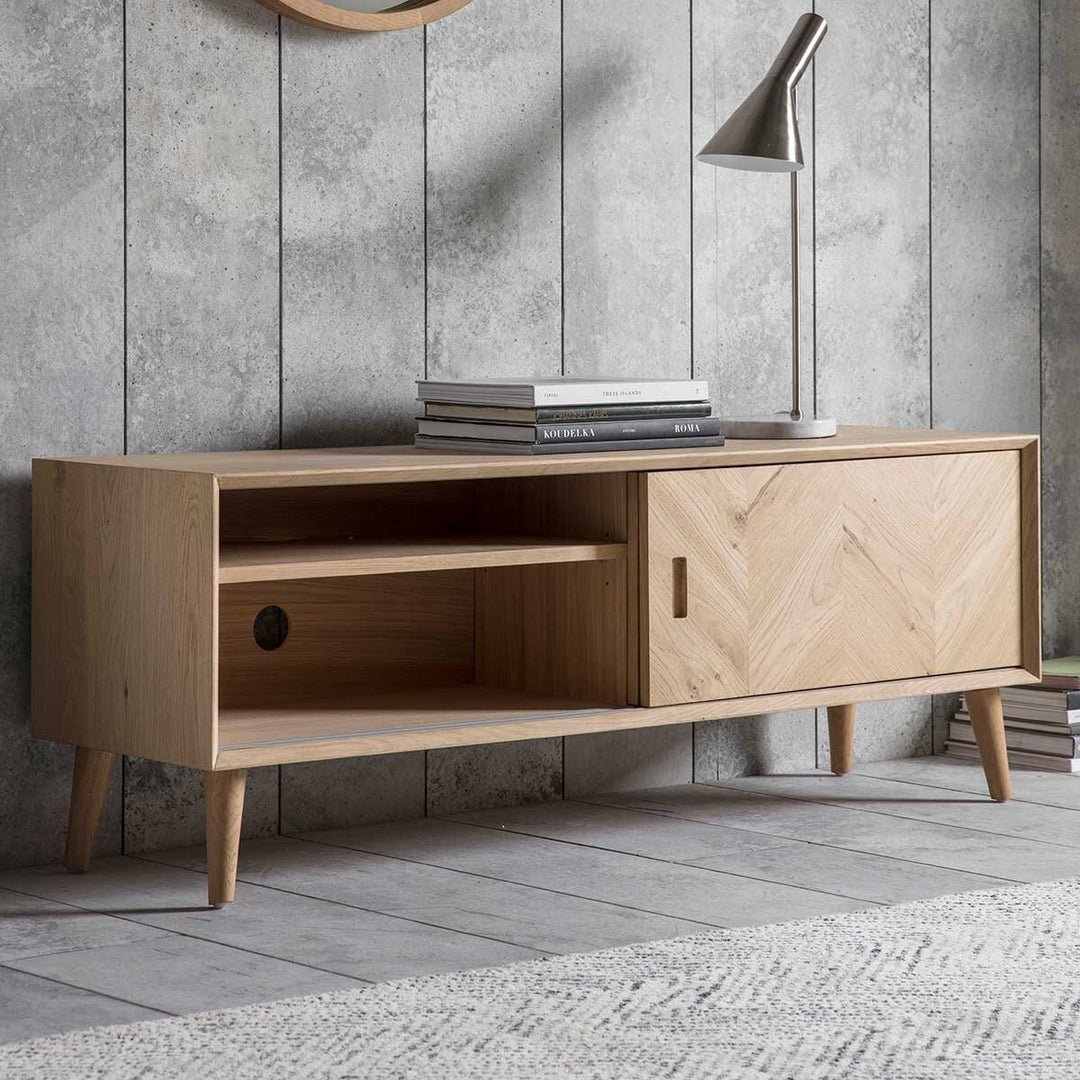 Gallery Milano Oak Entertainment Unit for TV's up to 55"