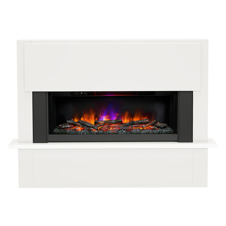 Flare Fairview Electric Fireplace Suite in White, 2kW
