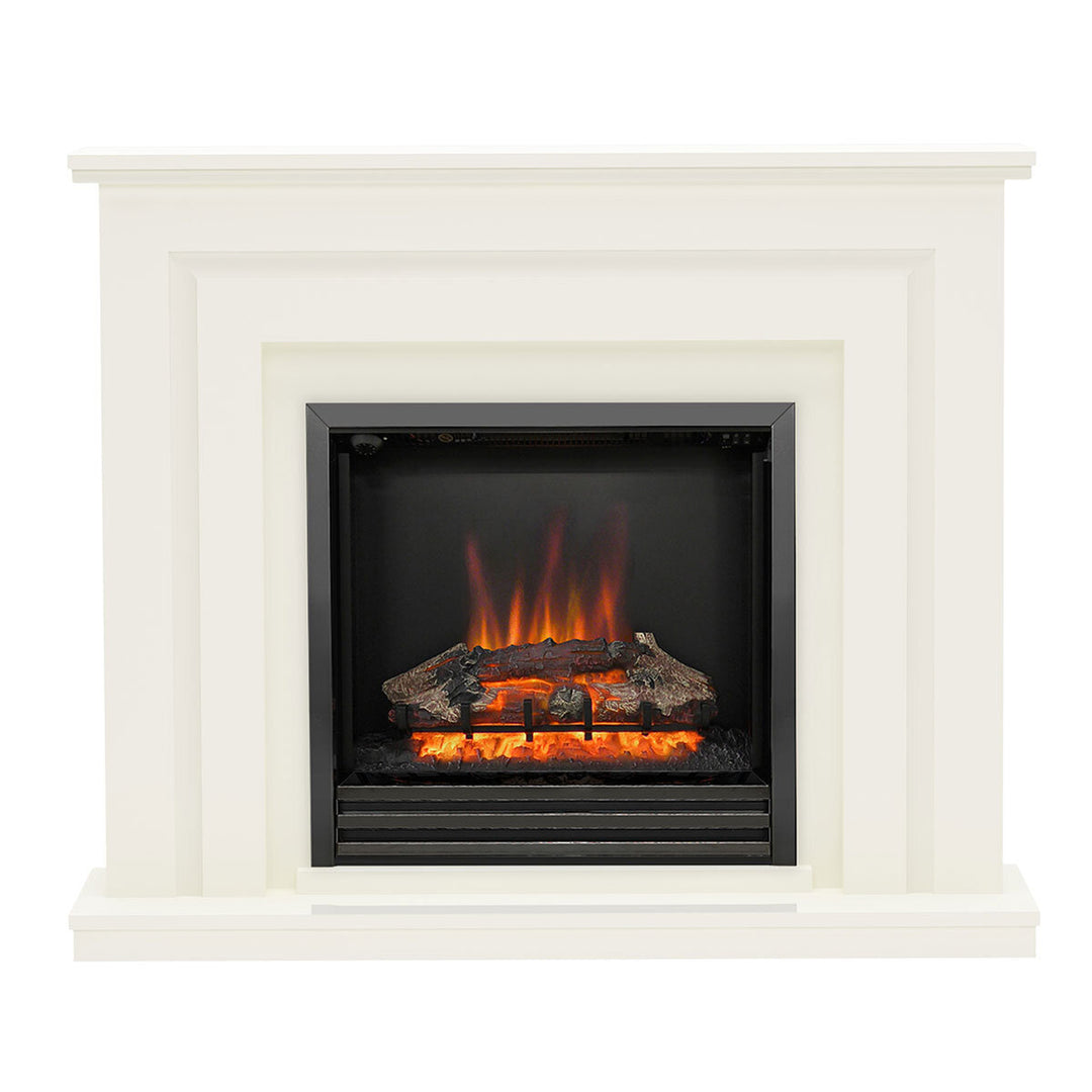 Flare Whitham Electric Fireplace Suite in White, 2kW