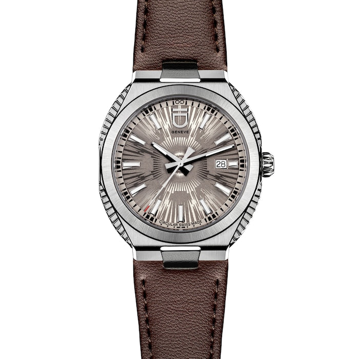 Circular S Gray Dial Fluted Sides 41mm