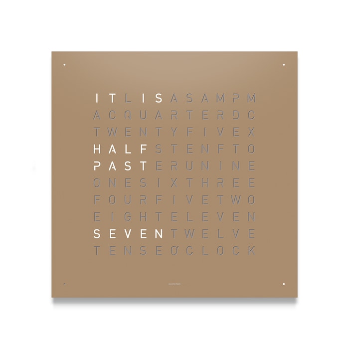 CLASSIC Stainless Steel Hazelnut Wall Clock 45cm