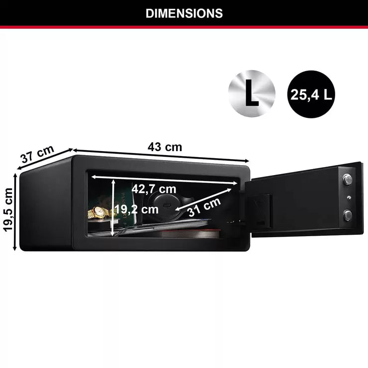 Masterlock 25.4 Litre LX110BEURHRO Biometric Security Safe