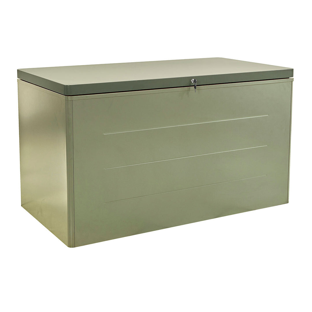 Stone Garden 5ft 2" x 2ft 8" (1.6 x 0.8m) 1,200 Litre Steel Deck Box in Green