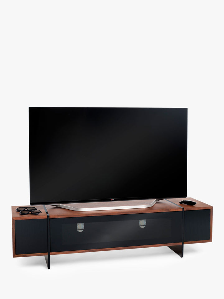 AVF Edge ED160 TV Stand for TVs up to 84", Walnut/Black